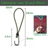 CargoVA® – 20 Bungees with Hooks and Practical Bag –