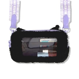 Sonix x Sanrio Plush Phone Wallet - Fuzzy Character Crossbody Bag, Furry Phone Bag, Universal Smartphone Purse - Kuromi