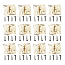 Odoria 1/12 Scale Miniature Door Hinges 12Pcs and Screws 48Pcs Dollhouse Accessories