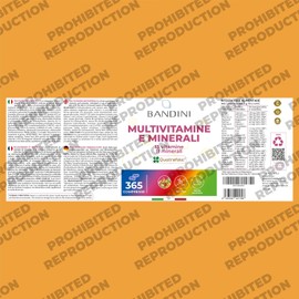 Bandini® Multivitamin | 365 High Strength Tablets (1 Year Supply) | Complex of 24 Vitamins and Minerals | Support Energy Metabolism and Immune Function | for Men and Women