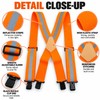 Men's Fluorescent Work Suspenders 5cm Wide Adjustable Elastic X-Back Braces