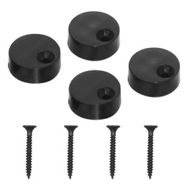 BONIKLUBA Anti-Jump Disk Block for Sliding Barn Wood Door Hardware Black (2 Sets, Double Door Use)