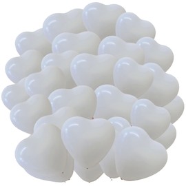 Heart Shape Balloons Romantic Baloon Valentines Gift Birthday Wedding Party White Pack of 25