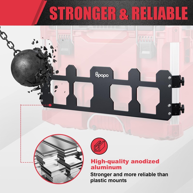 BPOPO Packout Mounting Plate Compatible with Milwaukee Packout Toolbox, Organizer