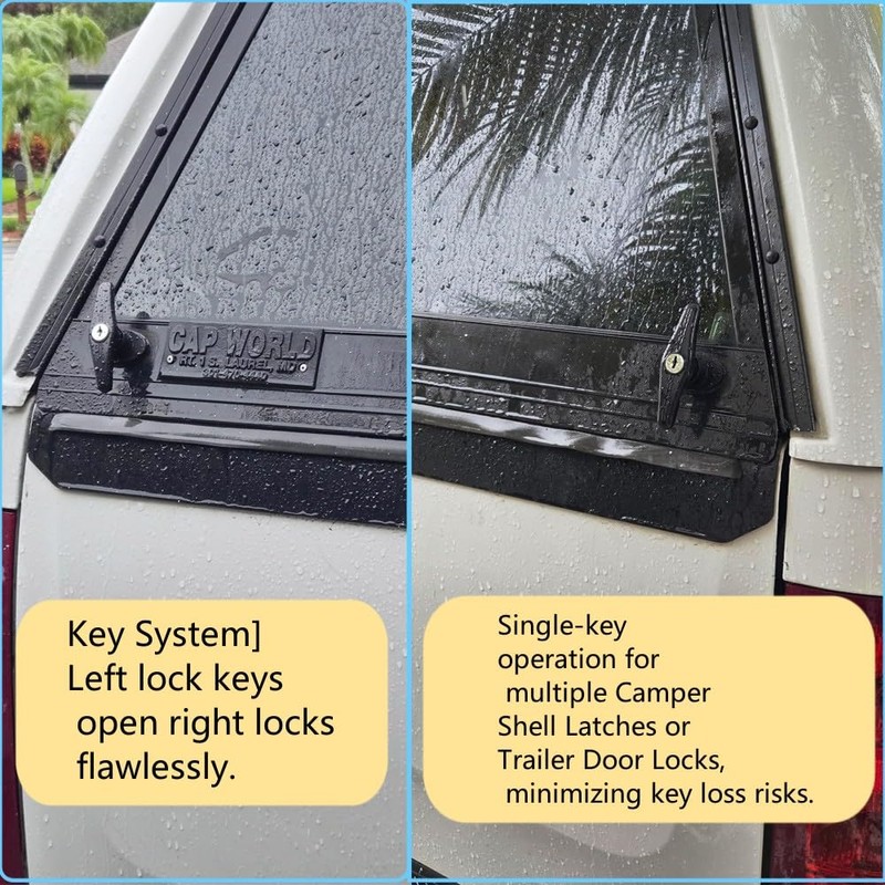 WJSKDQ Truck Cap Camper Shell T-Handle Lock Latch Replacement Parts,Matching