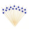 Minisland Navy Blue Pearl Cocktail Picks, 4.7 Inch Long Bamboo