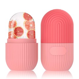 Rodillo de hielo facial, GeeRic Hielo para Masaje Facial Reutilizable para ojos, cuello, rodillo de masaje facial de belleza para eliminar círculos oscuros, rodillo facial retráctil, herramientas para el cuidado de la piel