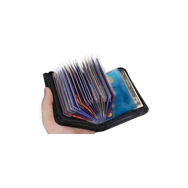 Men's Zipper Wallet with 36 Card Slots - RFID Blocking