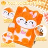 Fox Diary for Girls with Lock, Plush Fox Toys Gift