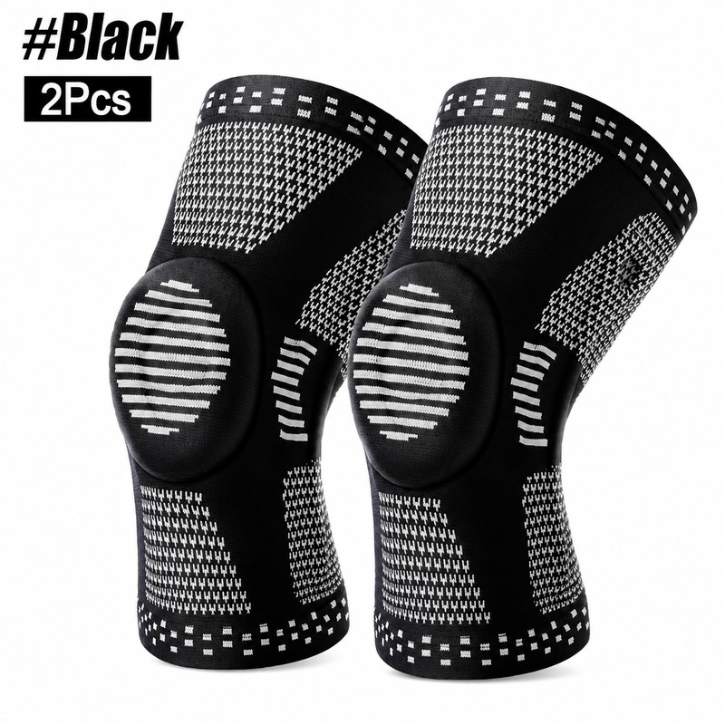 Pack of 2 Compression Knee Support Sleeve for Sports &