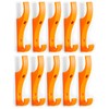 Toughook Unbreakable Plastic Safety Coat Hooks 10 Pack (Orange)