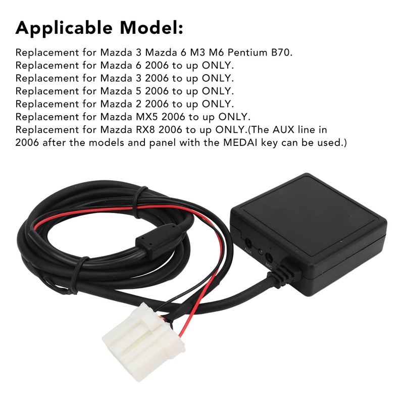 Car Bluetooth Adapter Portable Aux Input Hands Free Calls Noise