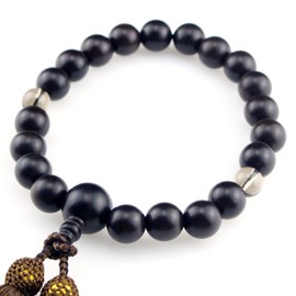 beirunde Wood Ebony Japanese Buddhist Juzu Prayer Beads With Tassel