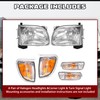HECASA Headlight w/Bulbs Corner&Turn Signal Light Compatible with 2001-2004 Toyota
