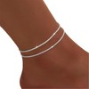 Cosmeria 925 Silver Anklet for Women - Elegant Design, Versatile