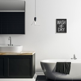 Stupell Industries Wash and Dry Vintage Cleaning Phrase Kitchen Laundry