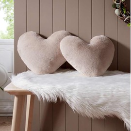 FRANK FLECHTWAREN Cuddly Cushion Heart, 100% Polyester, Dimensions: Diameter 40 x 12 cm