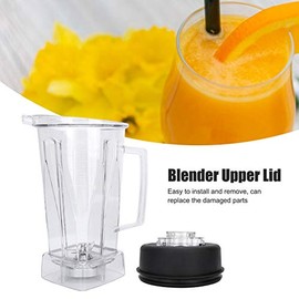 Reemplazo de Tapa Superior de Licuadora 64 Oz Tapa 2 Partes con Tapón de Policarbonato y Goma para Evitar Derrames al Hacer Batidos, Preparar Salsas Caseras, Uso Diario en Cocina