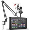 Podcast Equipment Bundle, Audio Interface with DJ Mixer and Condenser