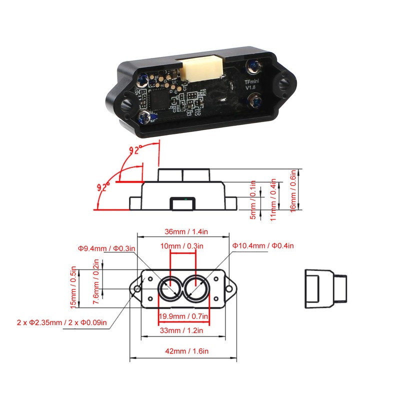 Mini Lidar Module Long Range Electronic Component for Vehicle Inspection