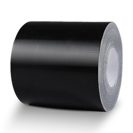 Pueatte Heavy Duty Black Duct Tape, 10 Mil Extra Thick, 6 in x 60 Yds (180 ft), Waterproof, Strong Adhesive, No Residue, Multi-Purpose Home Repairs, Tearable for Indoor and Outdoor Use