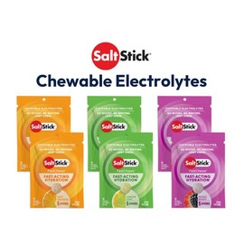 SaltStick FastChew Electrolyte Tablets | On-The-Go Hydration | Variety Pack (Tart Orange, Lemon Lime, Mixed Berry) | Vegan, Non-GMO, No Mixing Needed