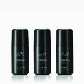 Yanbal OHM BLACK DESODORANTE PERFUMADO Roll on, Protección con aroma, 50 g - 1.7 oz (paquete de 3) Deodorant
