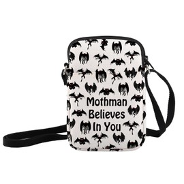 Mothman Cryptid Crossbody Bag Cryptid Creature Gift Mothman Believes In You Shoulder Bag Mythical Mothman Monster Gift (Mothman Believes In You Crossbody Bag)