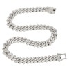 19.7in Necklace Rhombus Full Rhinestones Cool Double Layered Chain Necklace
