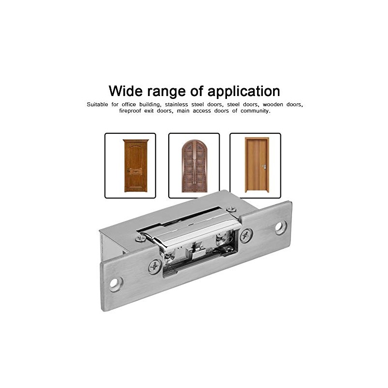 Sonew 12V Adjustable Narrow-Type Electric Strike Door Lock Double Unlock