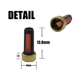 HiSport Fuel Injector Seal Kits Filter Baskets [6mm x 3mm x 13.8mm] Universal Repair Set CF104B [50 Pcs]