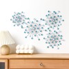 Blulu 4 Pcs Metal Wall Decor Bling Crystal Wall Art