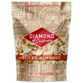 Diamond of California Signature Collection Sliced Almonds for Wholesome Snacking or Topping Your Favorite Dishes, 10 oz.