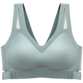 Dress Cici Blue Seamless Sports Bra, Low Impact, Wireless, Push Up Bra Asia Size M