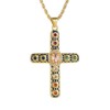 HZMAN Gold Cross Necklace for Women 18K Gold Plated Necklace