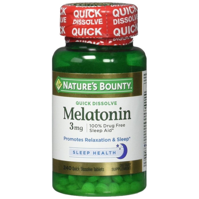 Natures Bounty - Tabletas de melatonina de 3 mg de