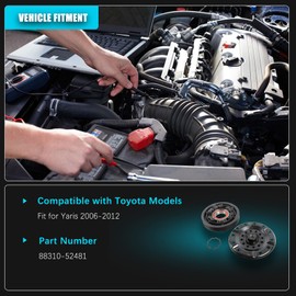 Yeedaky Air Conditioner AC Compressor Clutch Fit for Toyota Yaris 2006 2007 2008 2009 2010 2011 2012 A/C Compressor Clutch Pulley Coil 88310-52481