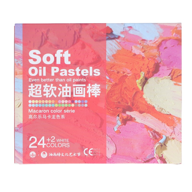 26pcs Oil Pastels 24 Colors Soft Creamy Safe Reliable DIY