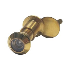vasalat 1243 ANG-12-JC-LATON-PU Door Viewer Diameter 12 mm Wide Angle 170° TS 20-35 mm Polished Brass