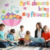 Gueevin April Showers Bring May Flowers Decorations Spring Cut Outs