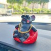 Starupway Cool Dog Car Dashboard Decorations, Dog Lounging on Sofa