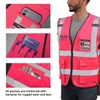 Dib Safety Reflective Vest High Visibility with Pockets and Zipper,