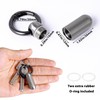 Titanium Keychain Pill Holder,Portable Mini Pill Case, Waterproof Small Pill