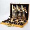 24-Piece Gold Flatware Silverware Set – 18/10 Stainless Steel Cutlery