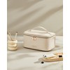 Prite Makeup Bag Portable Cosmetic Organizer with Brush Holder Waterproof