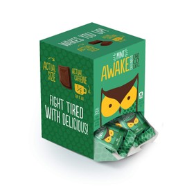 AWAKE Caffeinated Chocolate Energy Bites, Dark Chocolate Mint, 50 Count