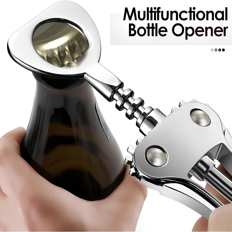 Corkscrew with Professional Bottle Opener with Two Levers Non-Slip Corkscrew