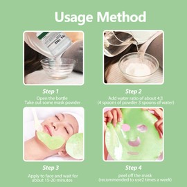 Fokiabin Jelly Mask for Facials, Hydrating & Moisturizing Peel-Off Rubber Gel Face Mask Skin Care for Deep Hydration & Glow, 23 Fl Oz Jar Professional Spa Use for All Skin Types with Tea Tree Essence