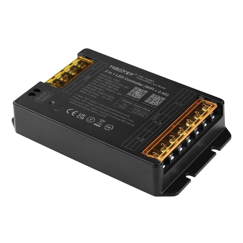 LIGHTEU®, Milight Miboxer (WiFi+2.4G) 2 in 1 LED Controller DC12V-48V