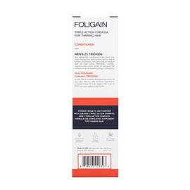 Foligain Triple Action Conditioner For Thinning Hair, Volumizing Conditioner for Men, 8 Fl. Oz.